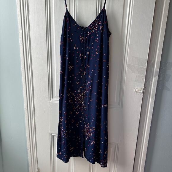 Gap Womens Navy Blue Mini Dress with Front Button Closure - Fully Lined - Size 6 - Picture 1 of 7